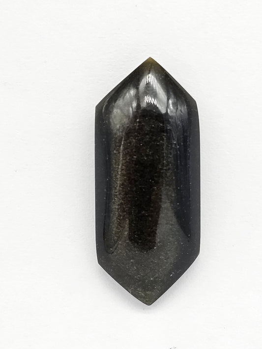 Gold Sheen Obsidian Long Diamond Cabochon | Natural Mexican Obsidian for Metalsmiths