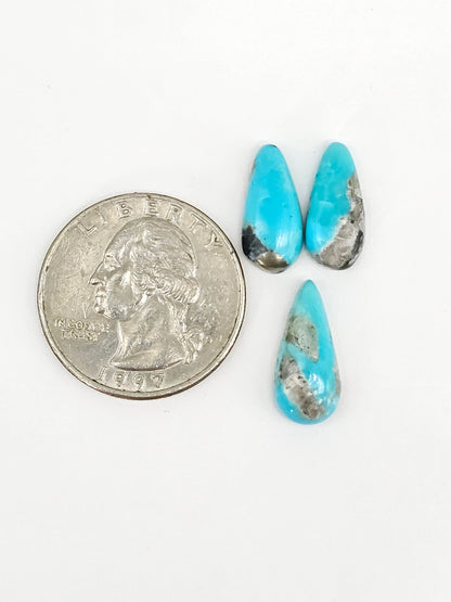 Mexican Turquoise Cabochon Set | Artisan Cut Gemstone