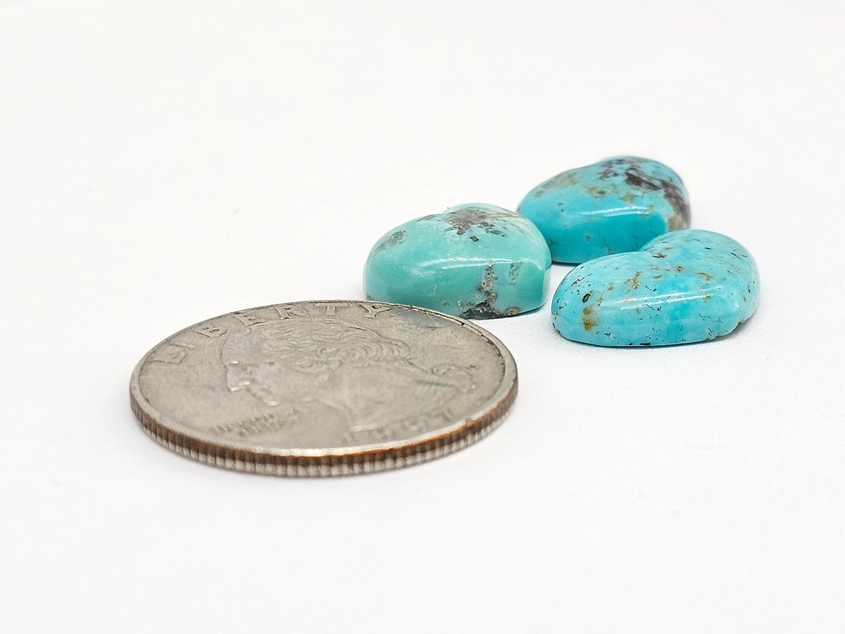 Mexican Turquoise Cabochon Set | Artisan Cut Gemstone