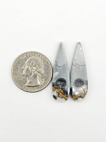 Maligano Jasper Cabochon Pair