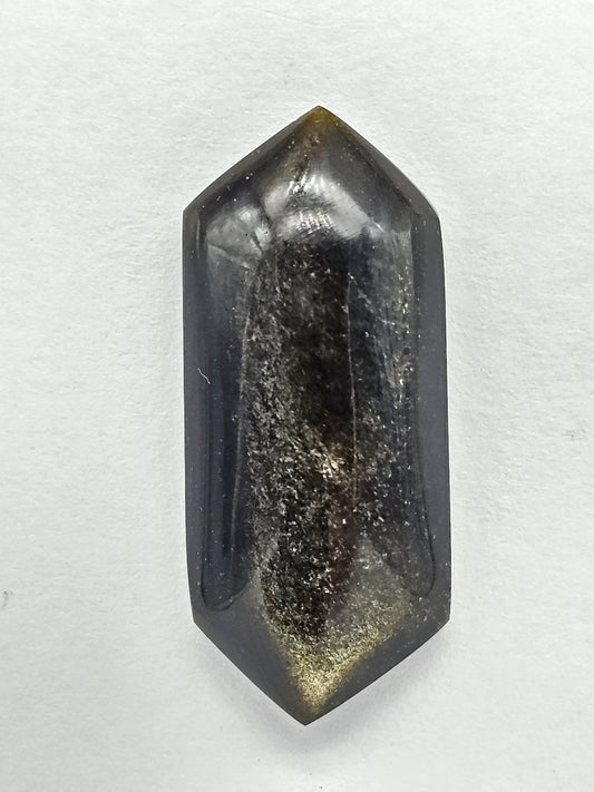 Gold Sheen Obsidian Long Diamond Cabochon | Natural Mexican Obsidian for Metalsmiths