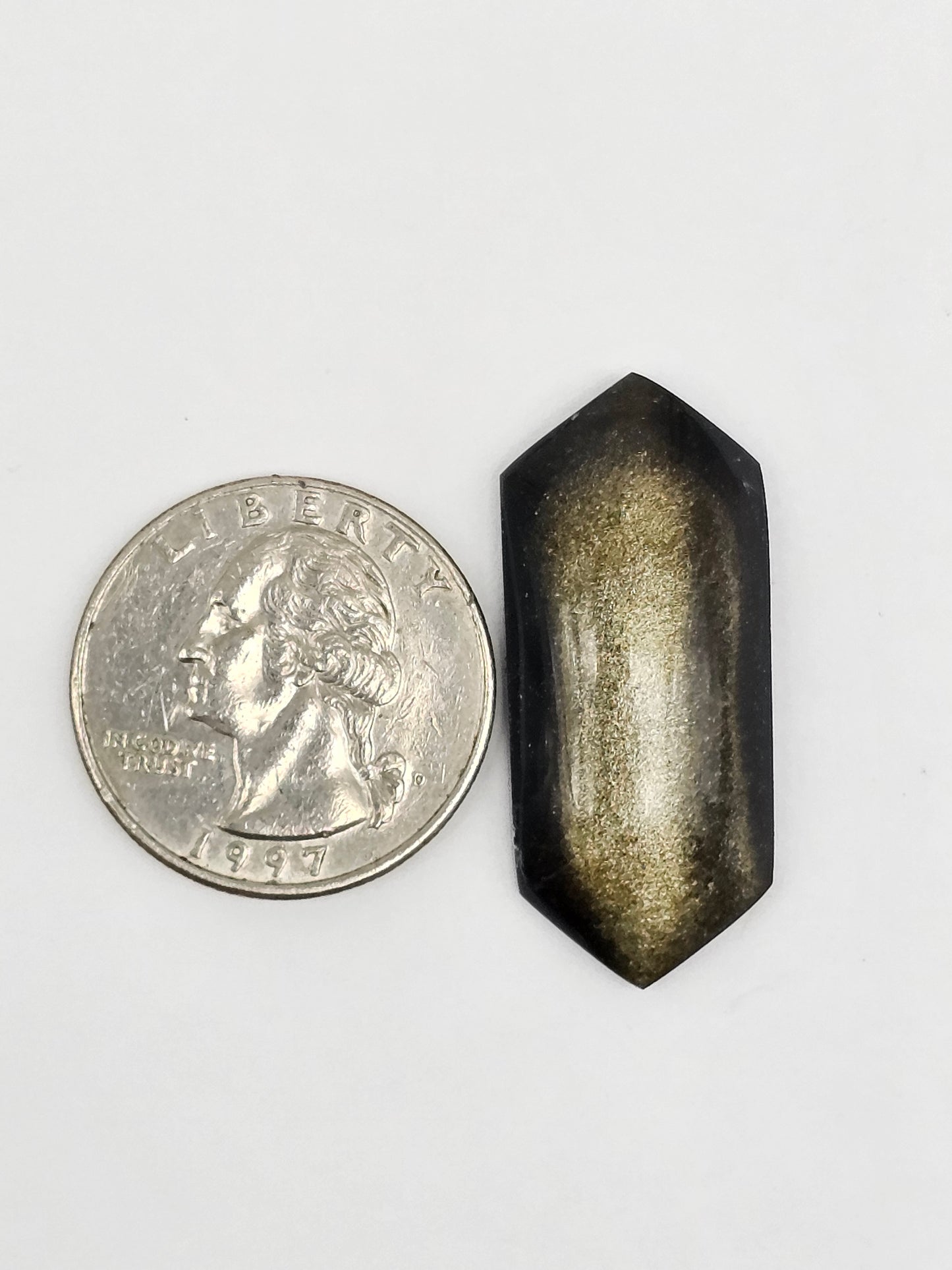 Golden Obsidian Long Diamond Cabochon