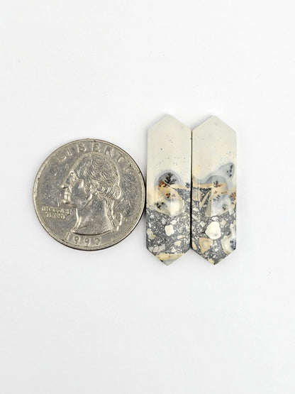 Maligano Jasper Cabochon Pair