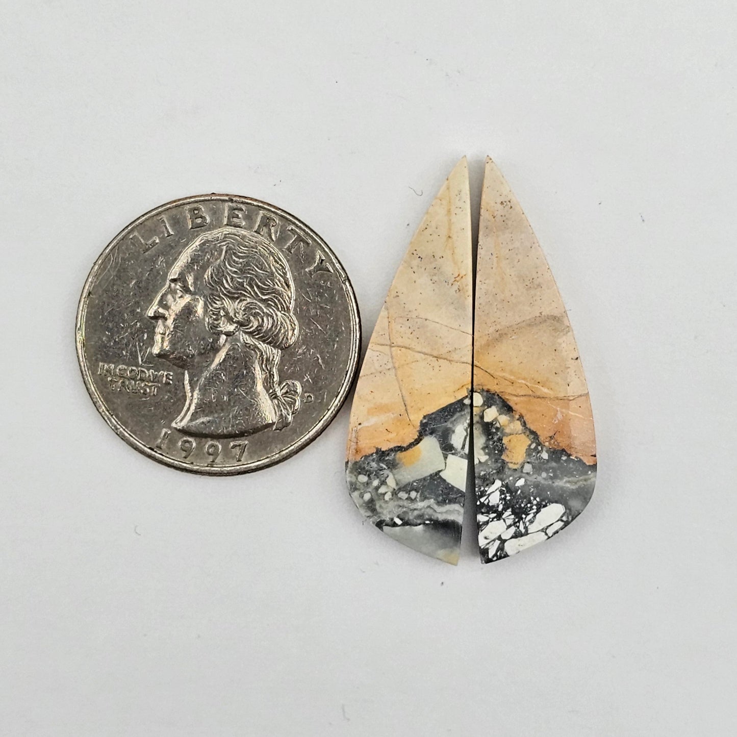Maligano Jasper cabochon pair