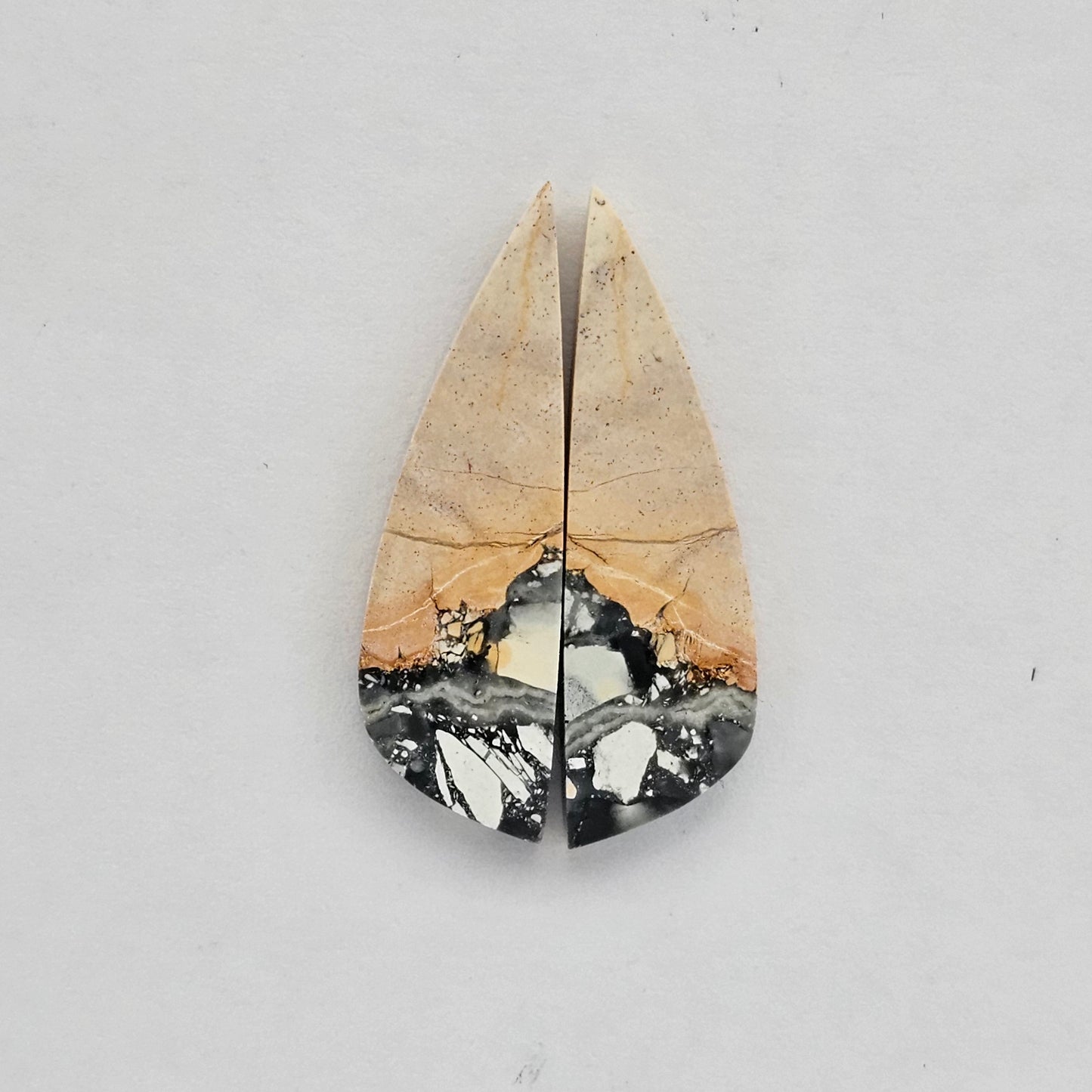 Maligano Jasper cabochon pair