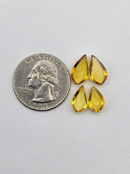 Amber authentic cabochon pair lot