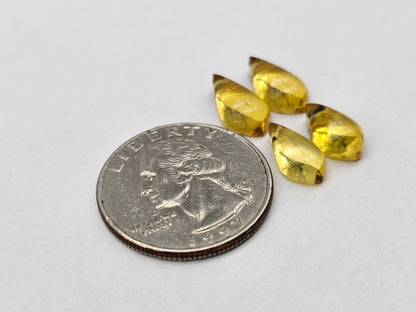 Amber authentic cabochon pair lot