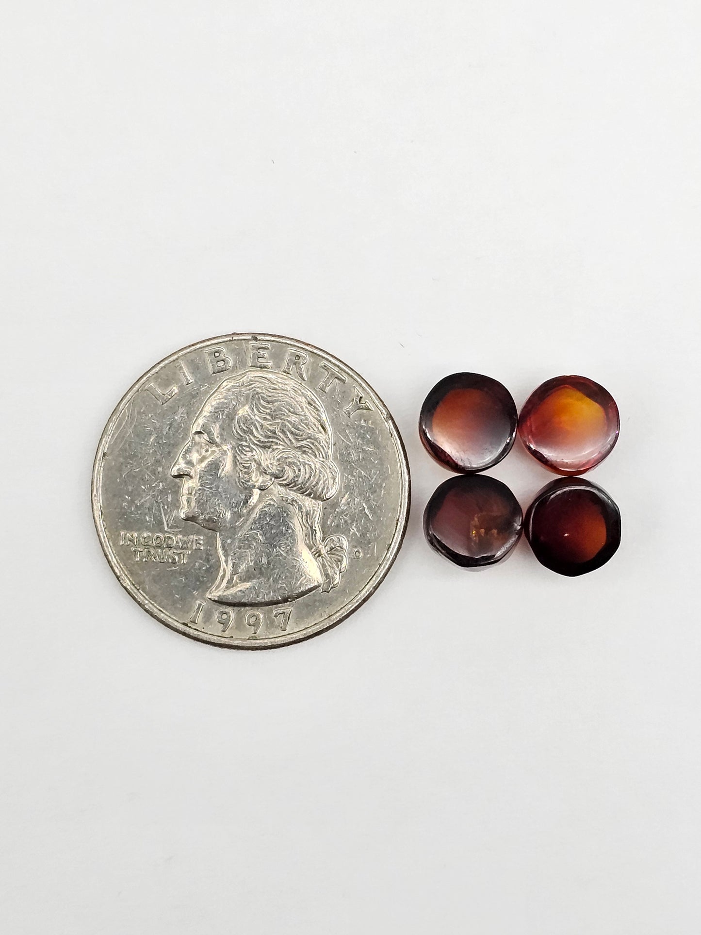 Amber authentic cabochon pair lot