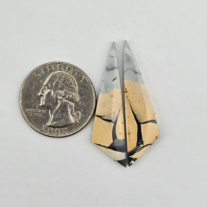 Maligano Jasper cabochon pair