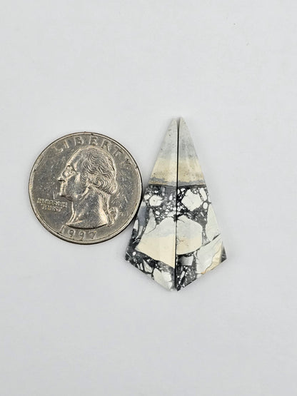 Maligano Jasper cabochon pair
