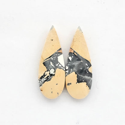 Maligano Jasper cabochon pair