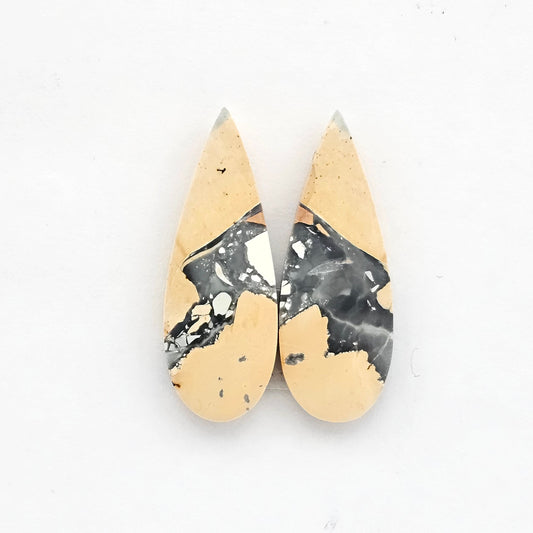 Maligano Jasper cabochon pair