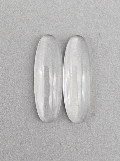 Quartz Geometric Cabochon Pair