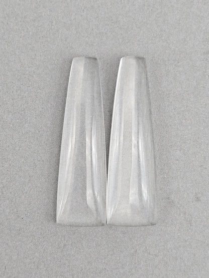 Quartz Geometric Cabochon Pair
