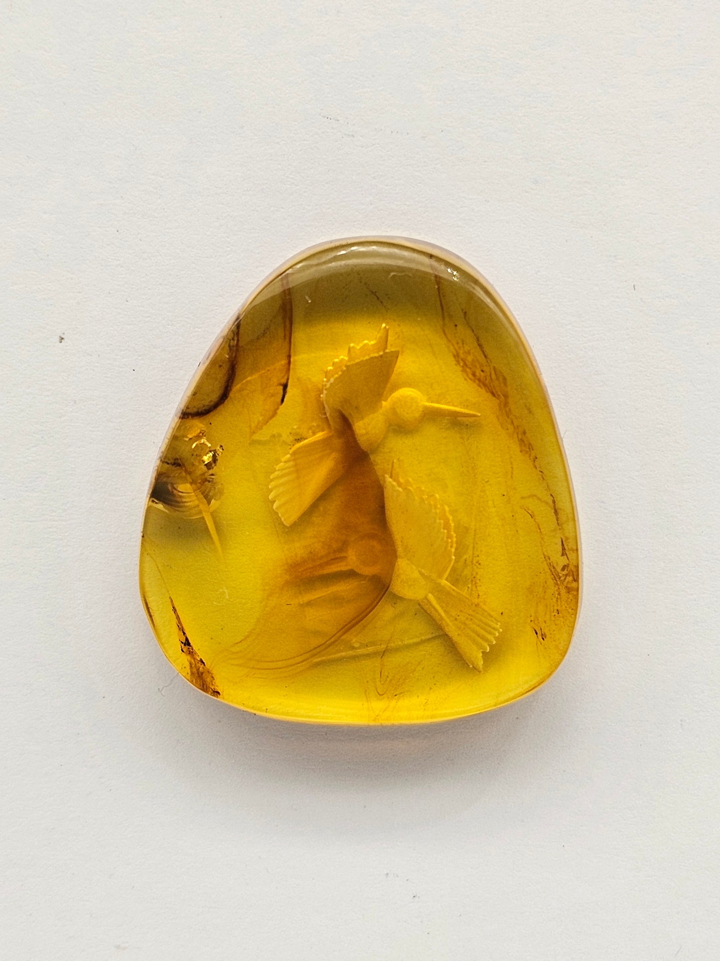 Amber authentic intaglio cabochon large