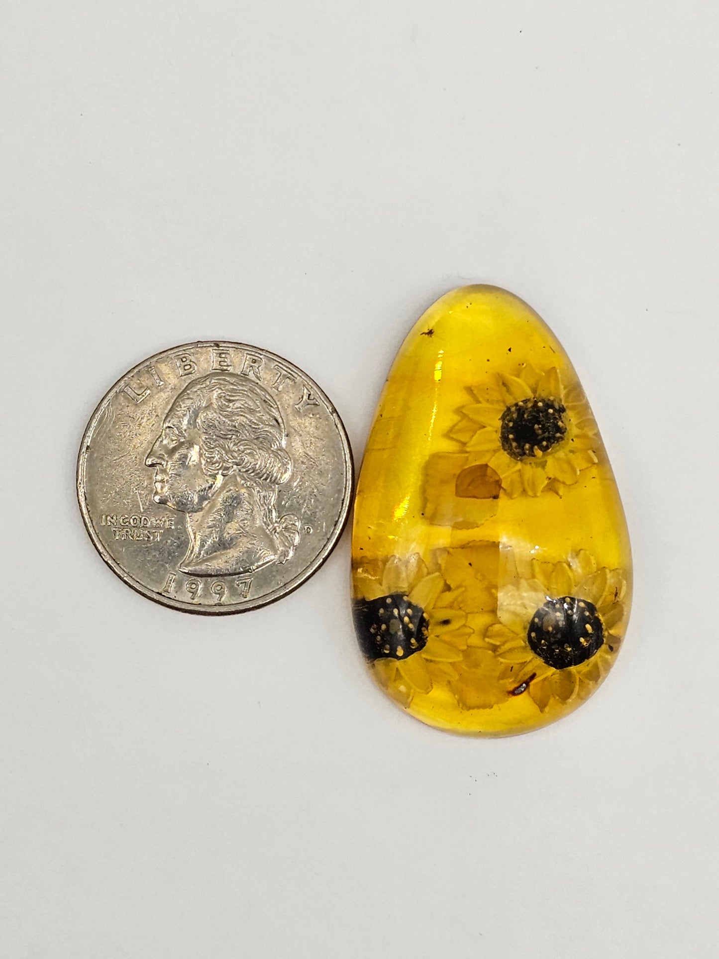 Amber authentic intaglio cabochon large