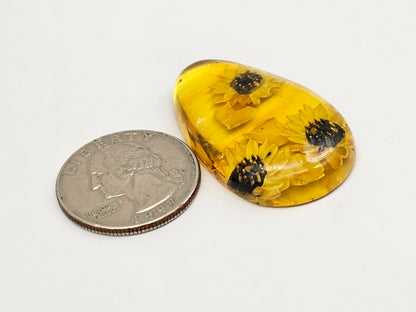 Amber authentic intaglio cabochon large