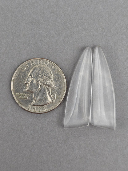 Quartz Geometric Cabochon Pair