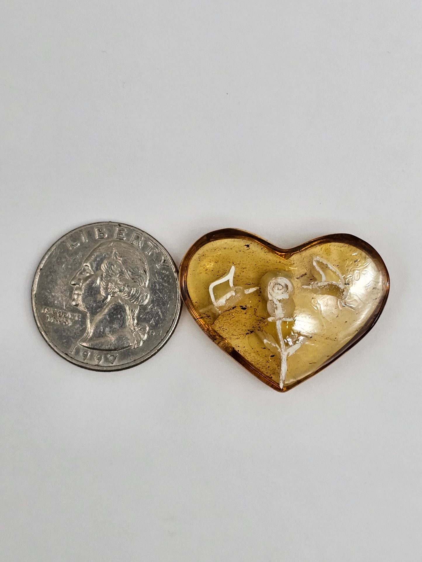 Amber authentic intaglio cabochon large