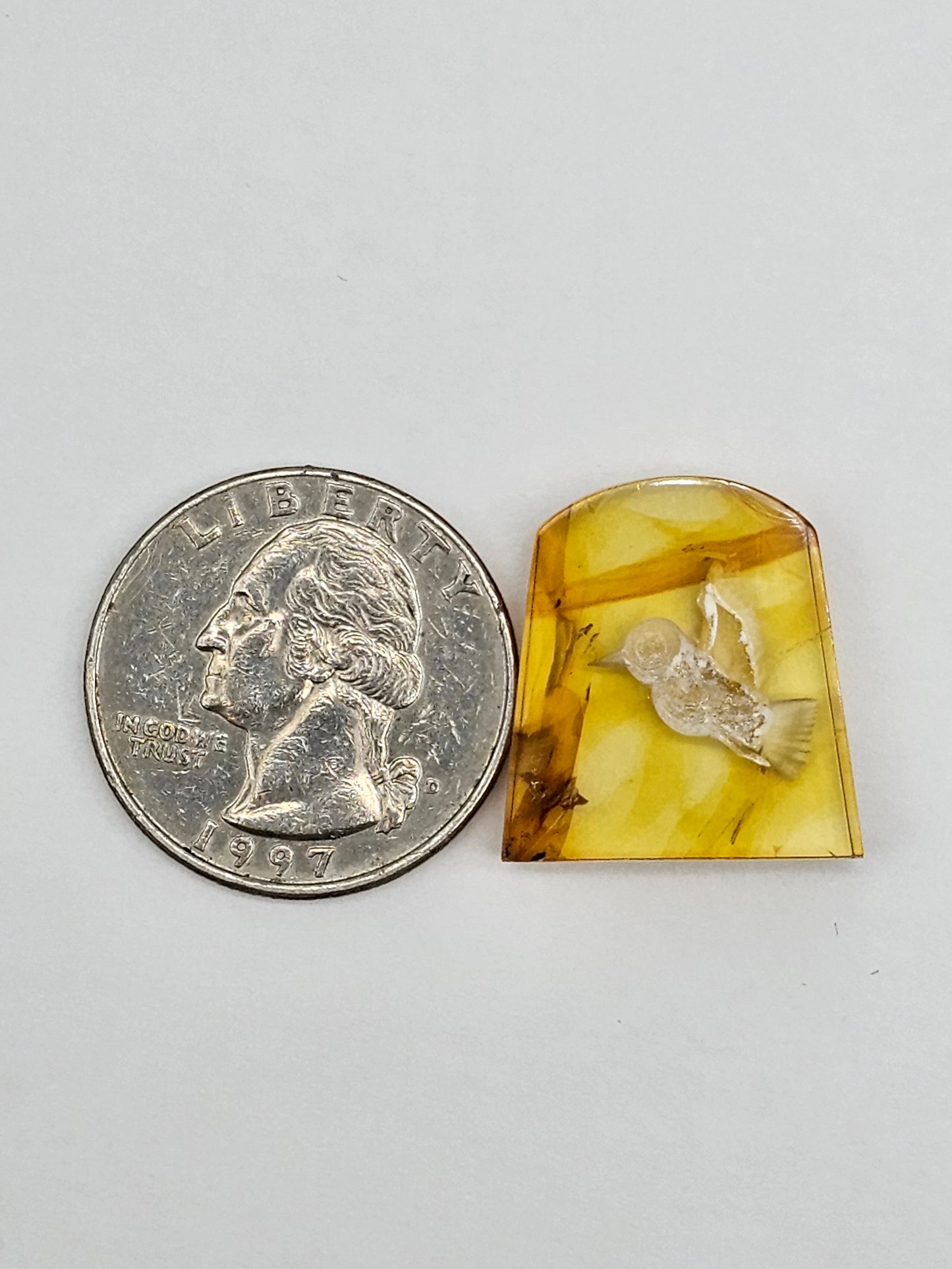 Amber authentic intaglio cabochon large