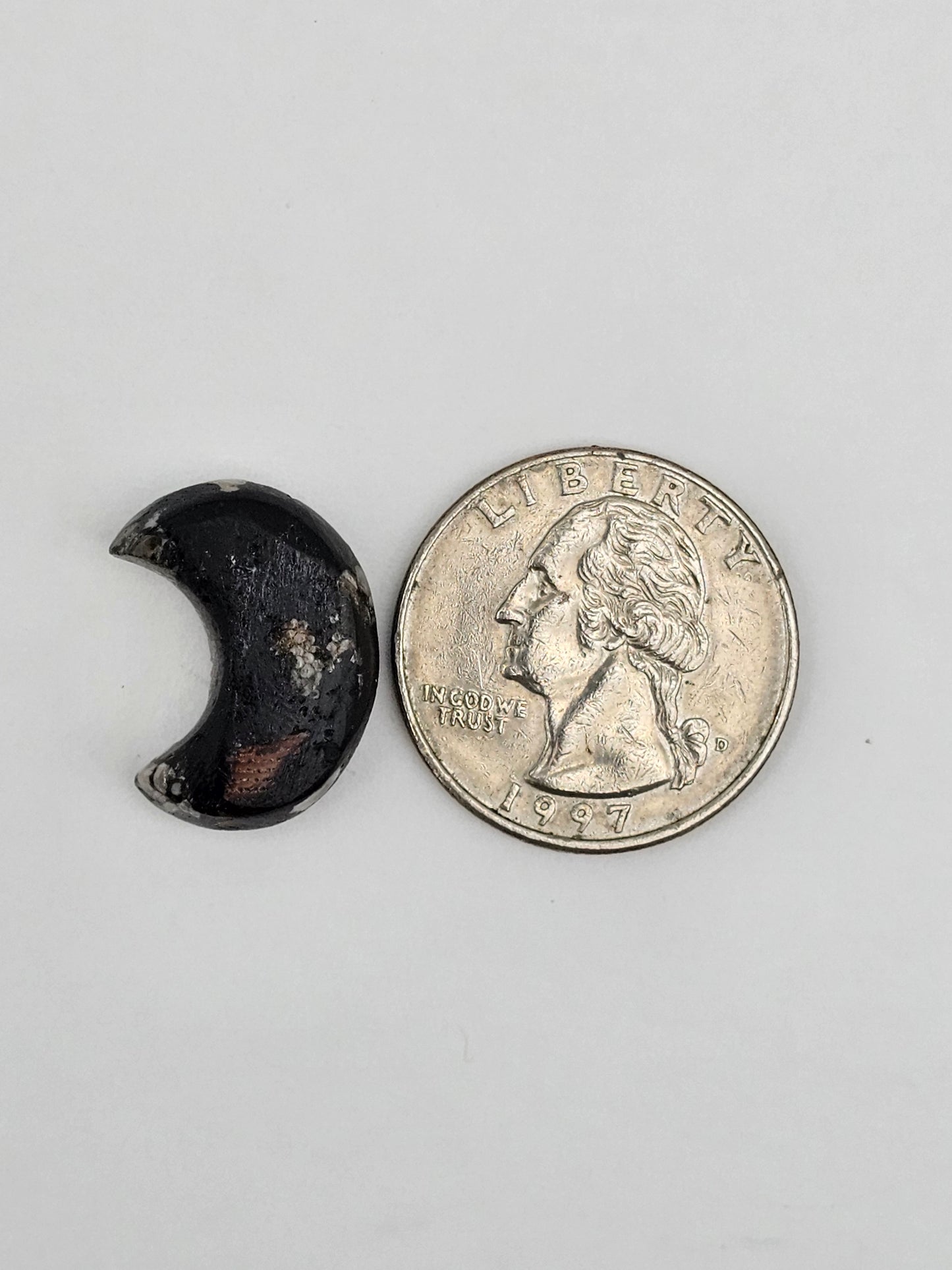 Snake skin agate moon cabochon