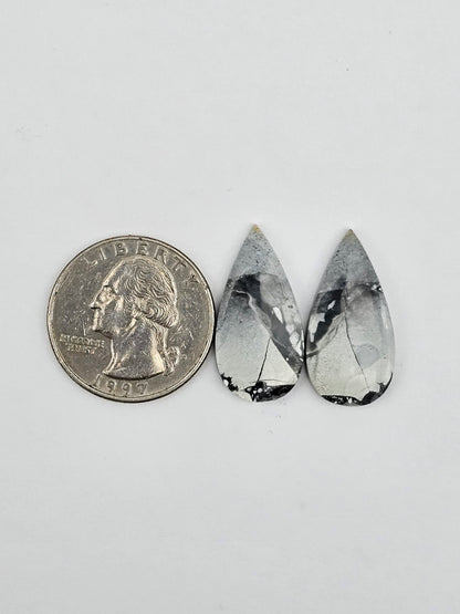 Maligano Jasper cabochon pair