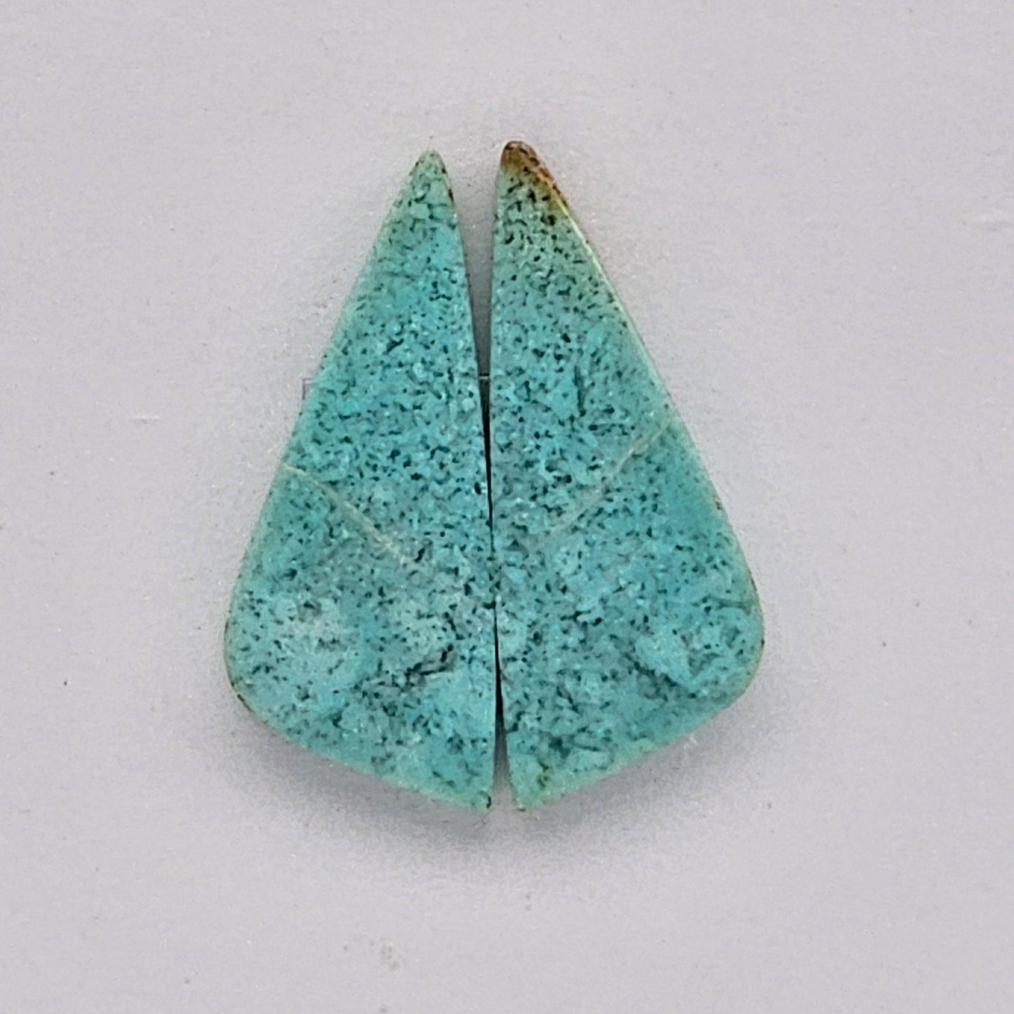Chrysocolla Gemstone Cabochon Pair