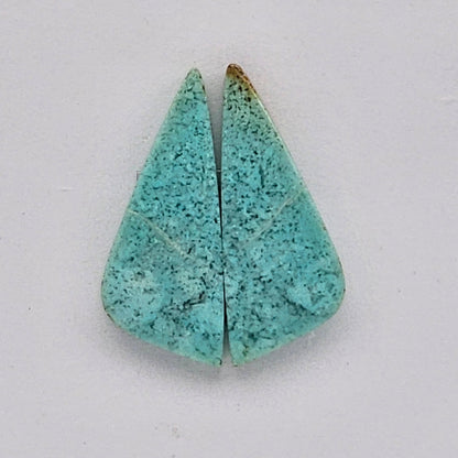 Chrysocolla Gemstone Cabochon Pair