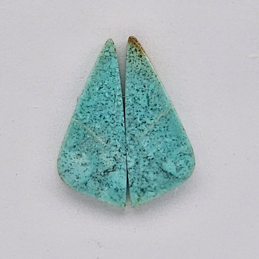 Chrysocolla Gemstone Cabochon Pair
