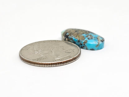Mexican Turquoise with Pyrite Cabochon | Artisan Cut Gemstone