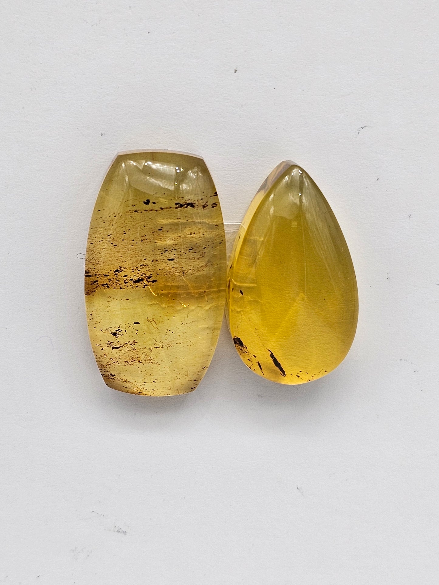Amber authentic cabochon set large