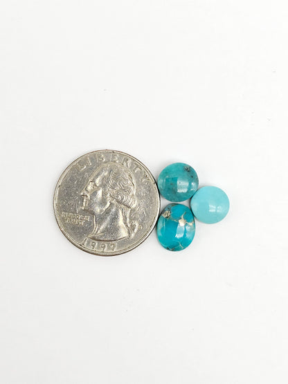 Mexican Turquoise Lot with Pyrite Cabochon | Artisan Cut Gemstone