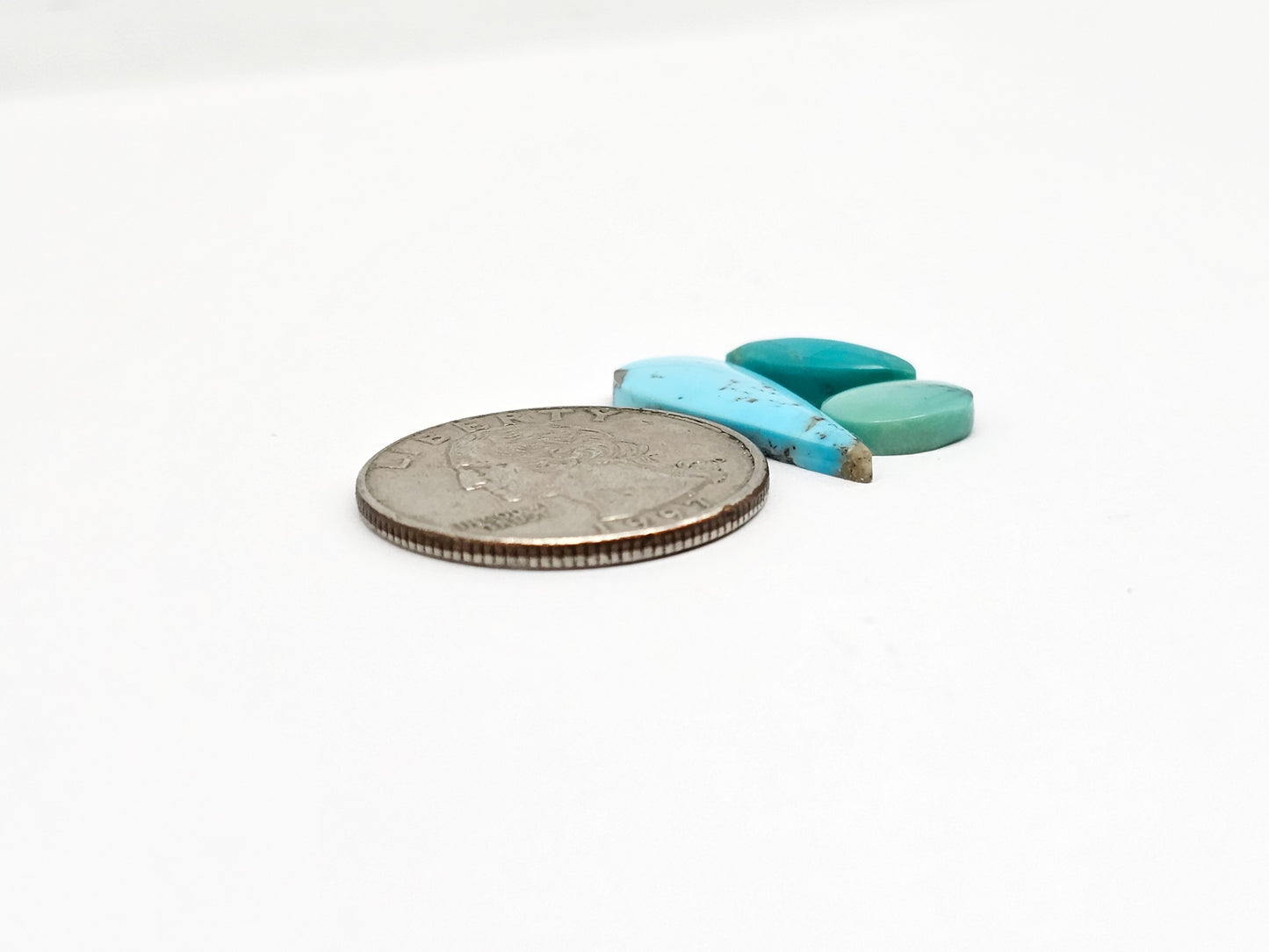 Mexican Turquoise Lot with Pyrite Cabochon | Artisan Cut Gemstone