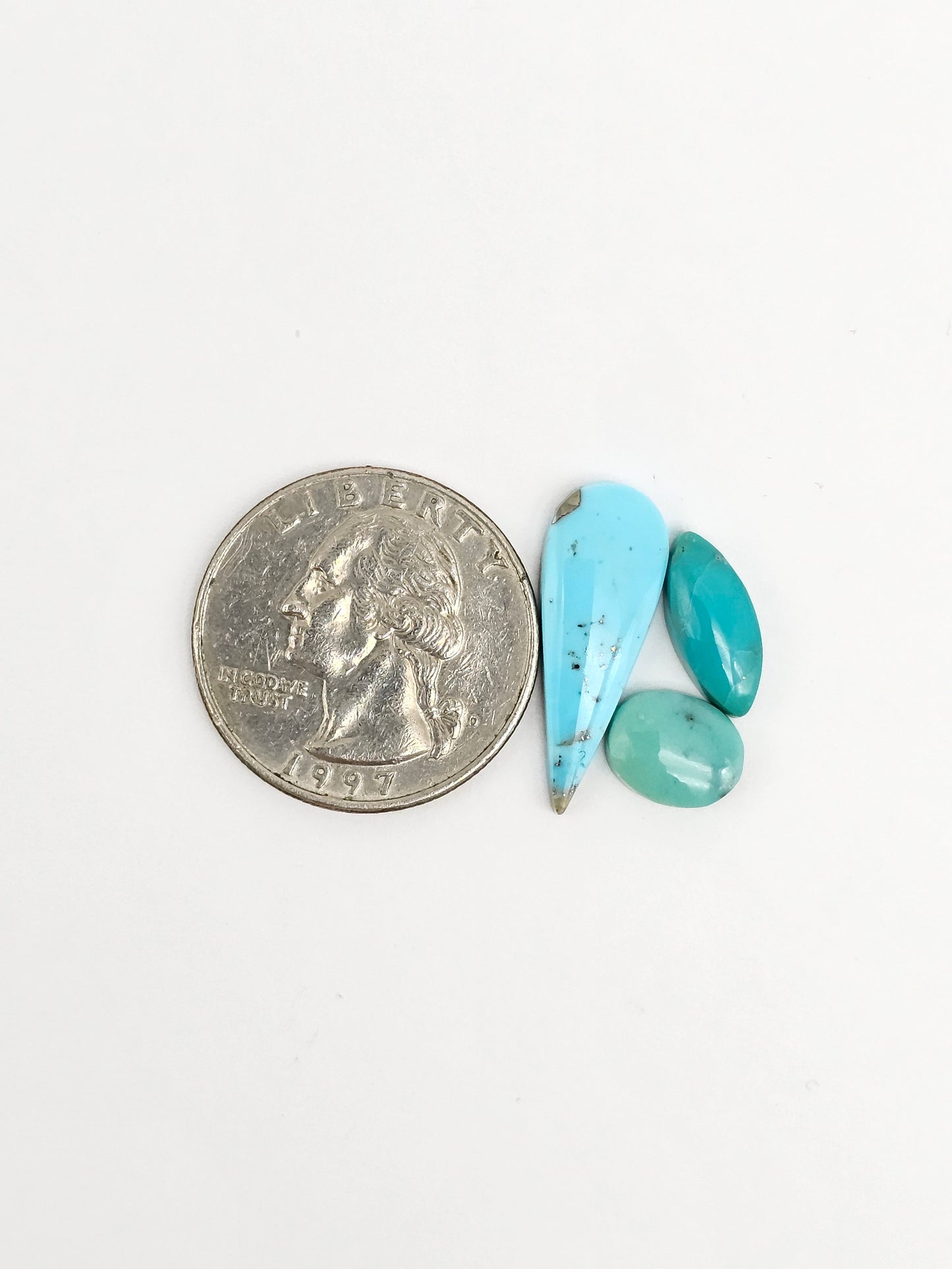 Mexican Turquoise Lot with Pyrite Cabochon | Artisan Cut Gemstone