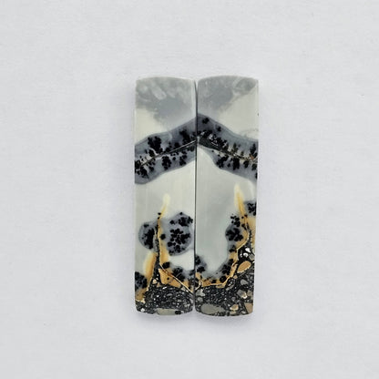 Maligano Jasper cabochon pair