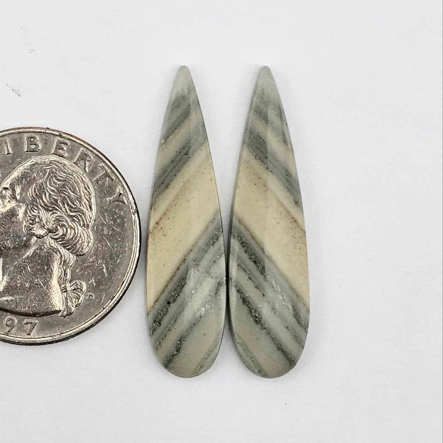 Saturn Jasper cabochon pair