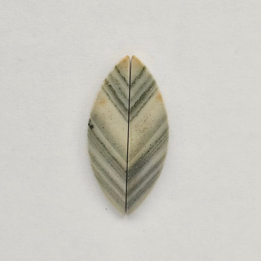 Saturn Jasper cabochon pair