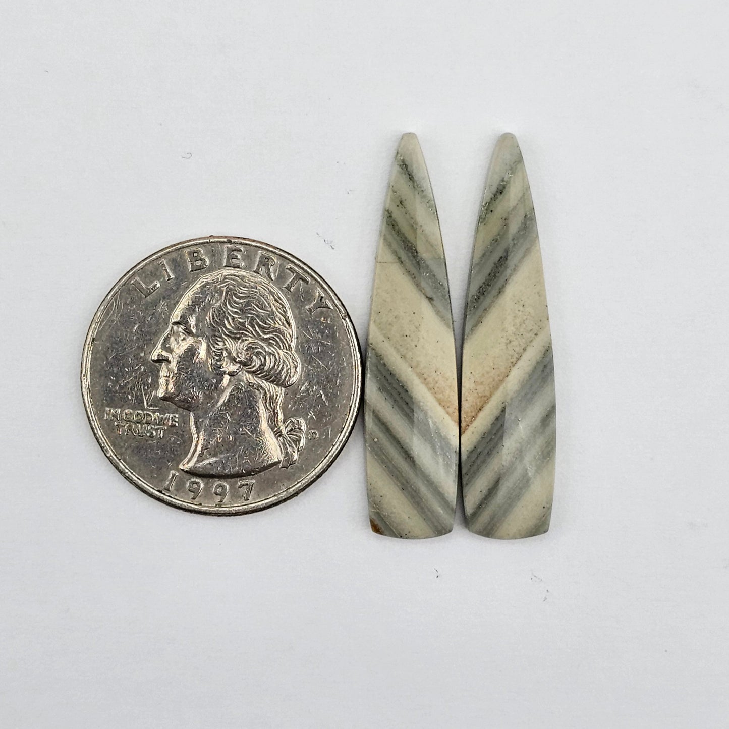 Saturn Jasper cabochon pair