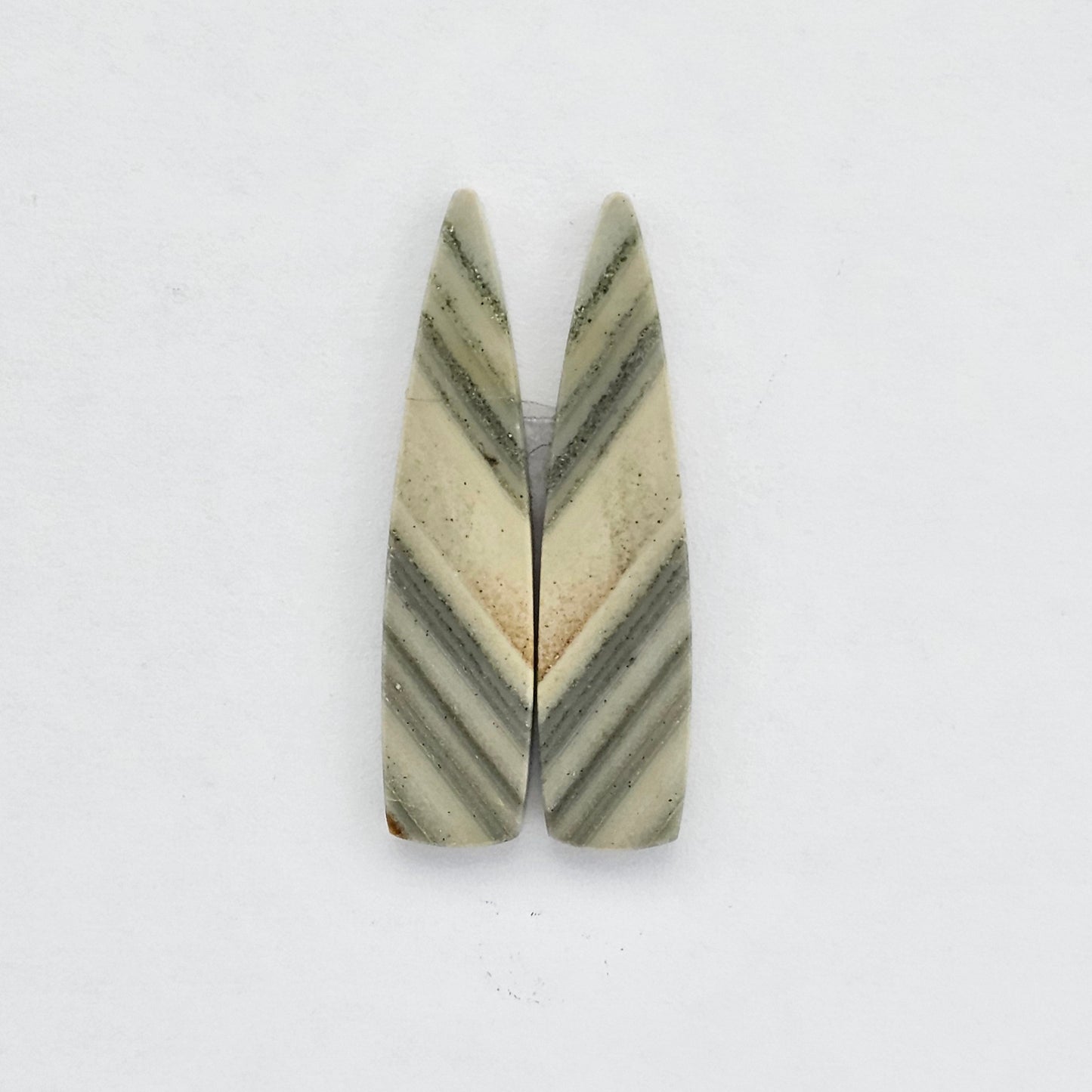 Saturn Jasper cabochon pair