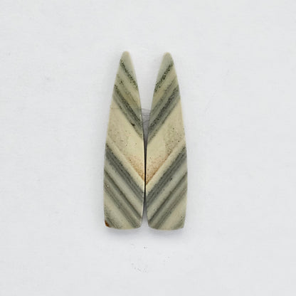 Saturn Jasper cabochon pair