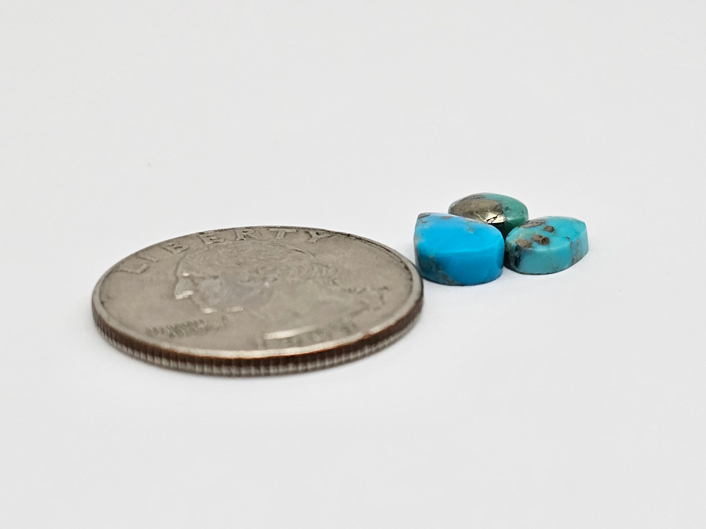Mexican Turquoise Lot with Pyrite Cabochon | Artisan Cut Gemstone