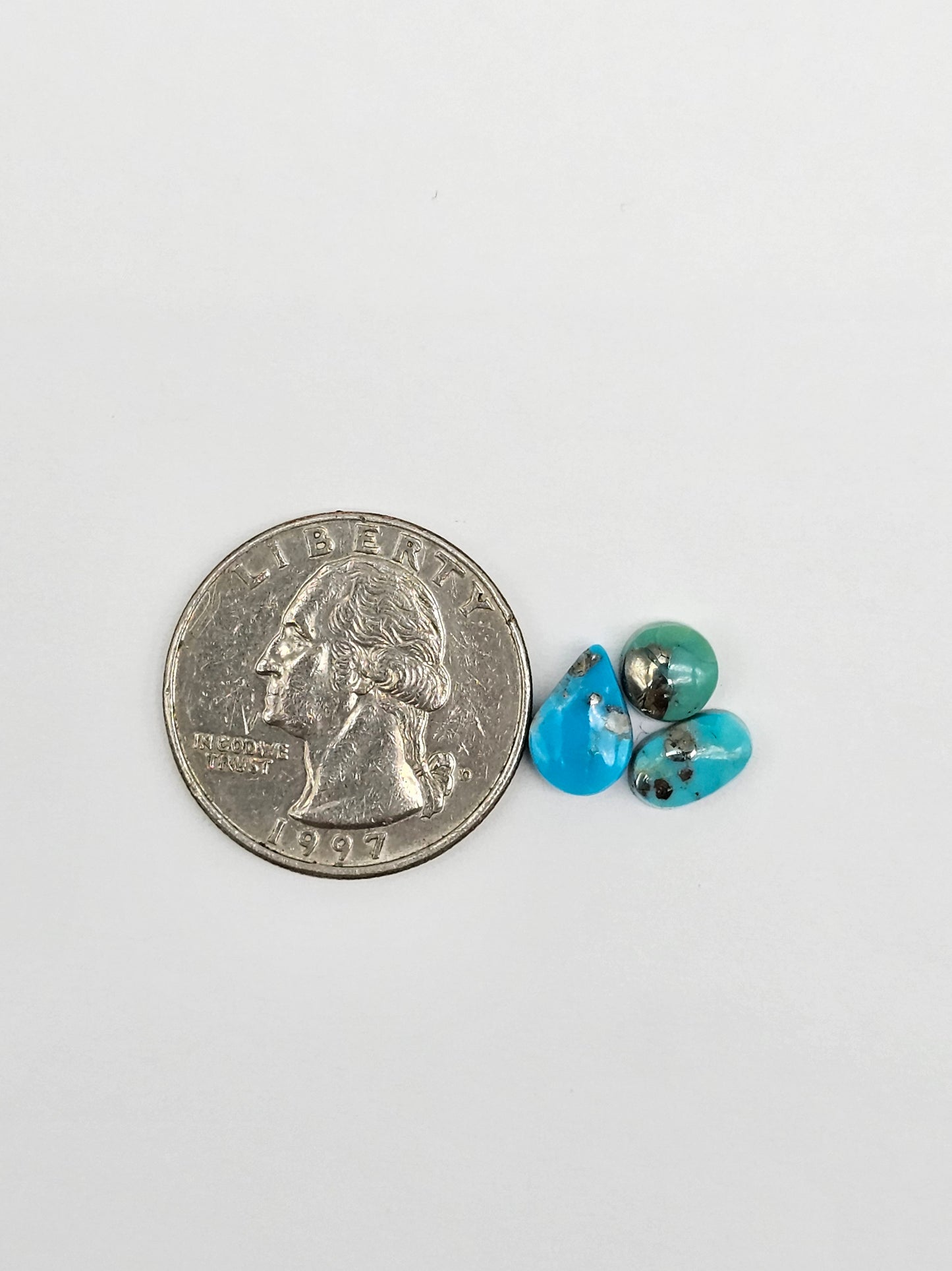 Mexican Turquoise Lot with Pyrite Cabochon | Artisan Cut Gemstone