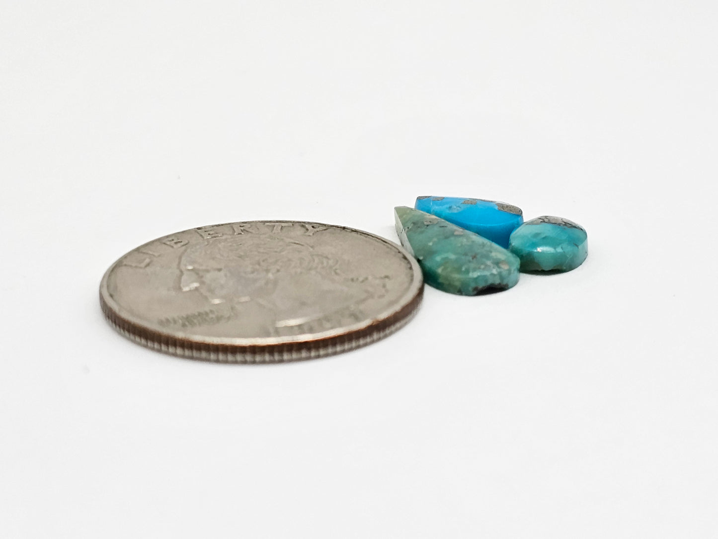 Mexican Turquoise Lot with Pyrite Cabochon | Artisan Cut Gemstone