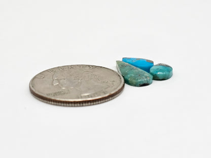 Mexican Turquoise Lot with Pyrite Cabochon | Artisan Cut Gemstone
