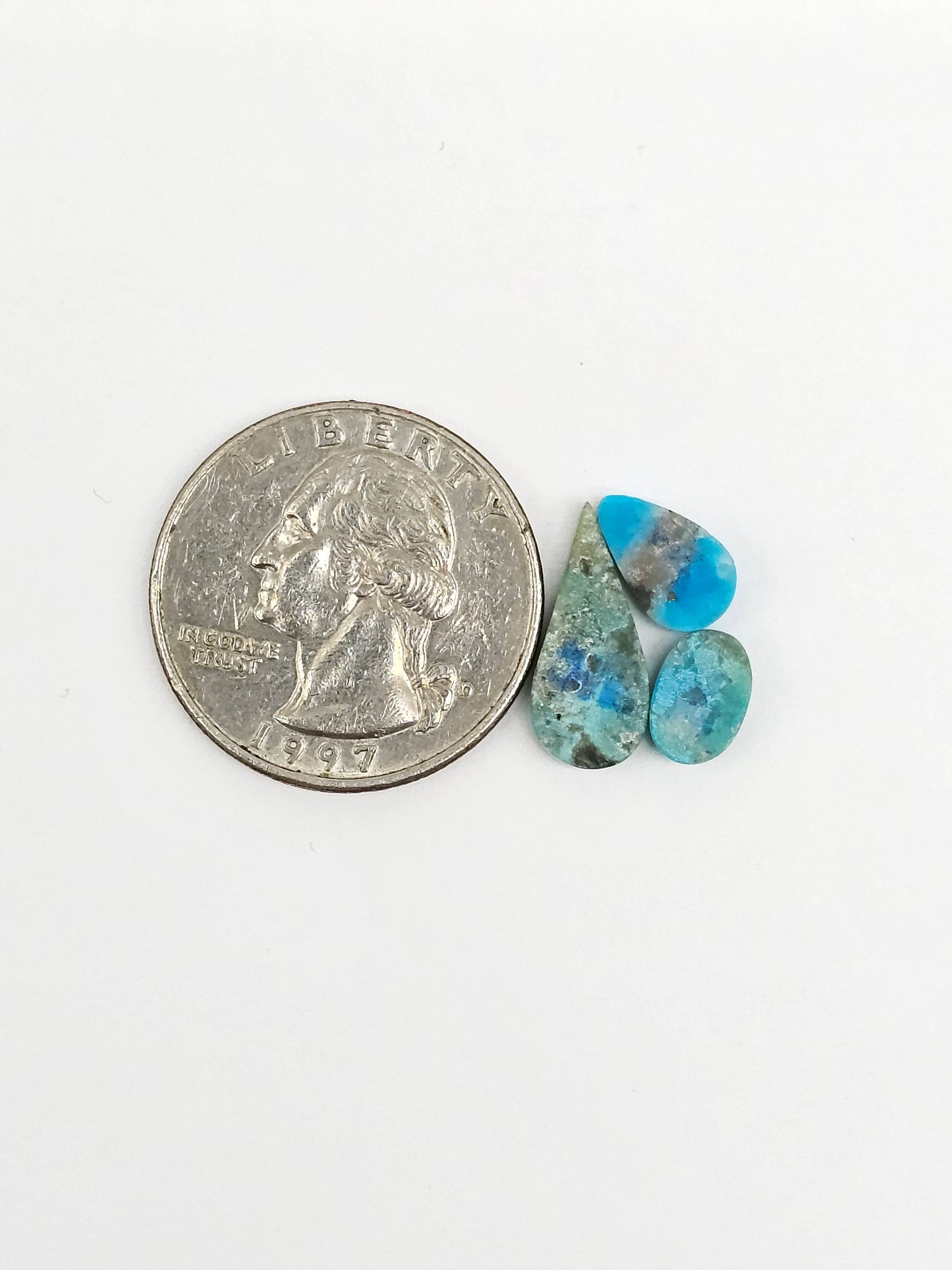 Mexican Turquoise Lot with Pyrite Cabochon | Artisan Cut Gemstone
