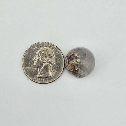 Moss agate high dome cabochon