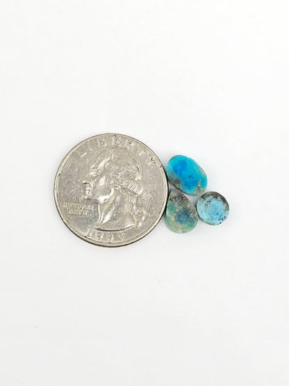 Mexican Turquoise Lot with Pyrite Cabochon | Artisan Cut Gemstone