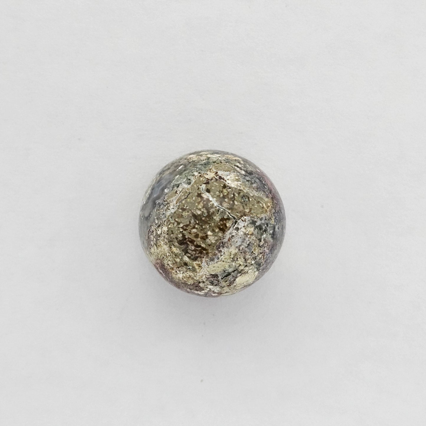 Moss agate high dome cabochon