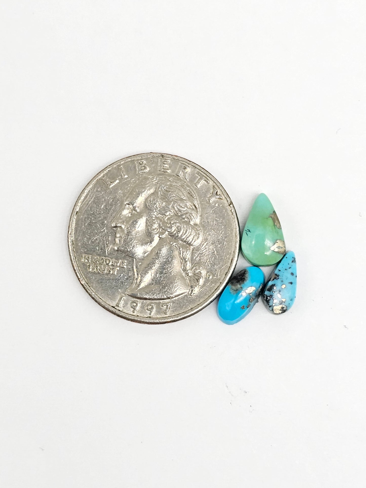 Mexican Turquoise Lot with Pyrite Cabochon | Artisan Cut Gemstone
