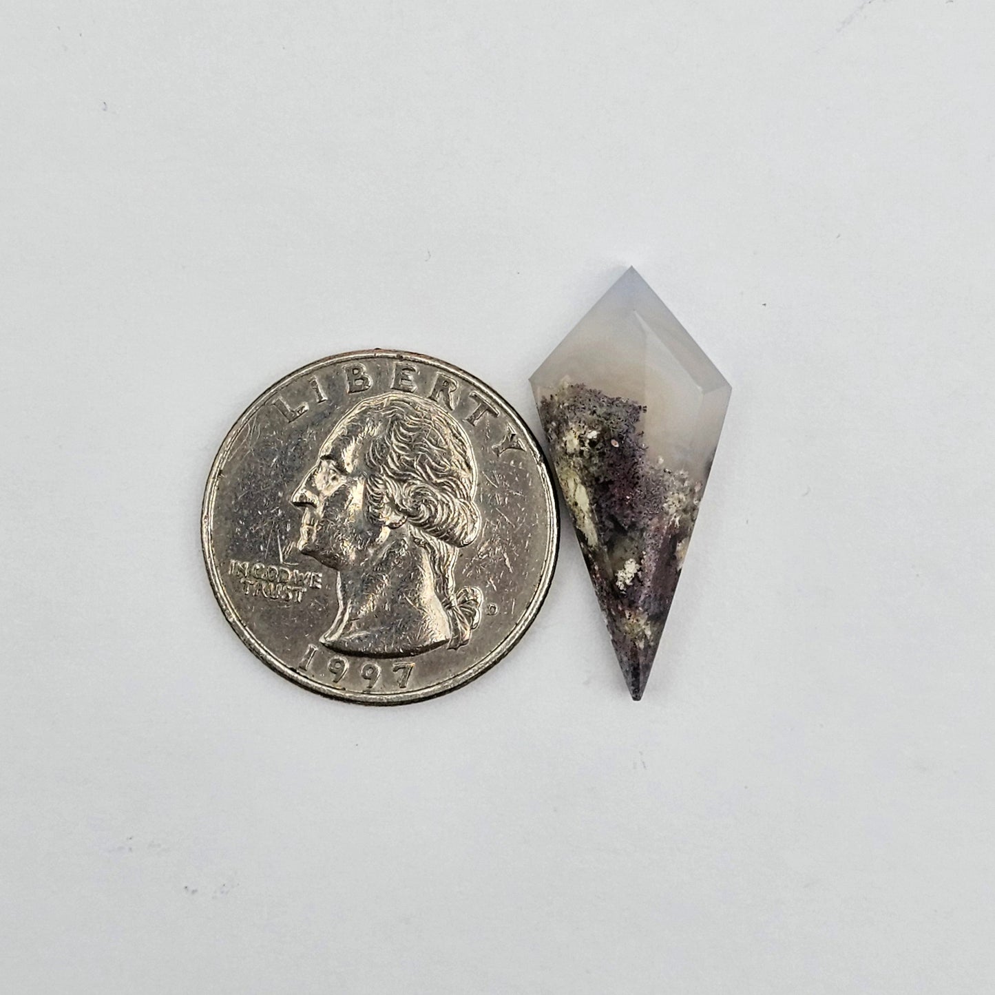 Moss agate cabochon